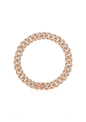 SHAY 18K rose gold pavé diamond link bracelet - Pink