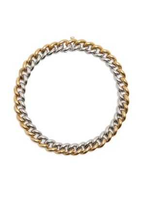 SHAY 18K yellow and white gold medium two-tone link bracelet - Silver