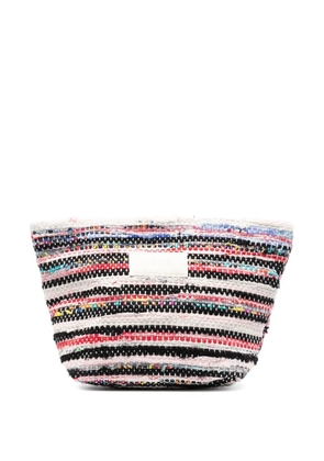 Vilebrequin interwoven bamboo wash bag - Black