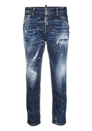 DSQUARED2 distressed cropped jeans - Blue