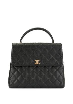 CHANEL Pre-Owned 2002 diamond quilted tote - Black