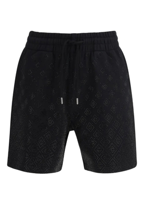 Casablanca crystal monogram shorts - Black