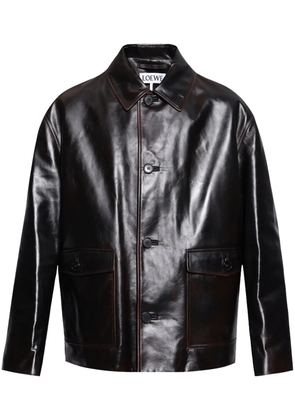 LOEWE nappa leather jacket - Brown