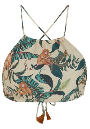 Lygia & Nanny Ilana floral-print bikini top - Neutrals