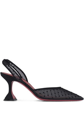 Amina Muaddi Holli mesh slingback sandals - Black