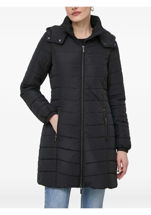 Armani Exchange hooded zipped quilted puffer jacket - Black