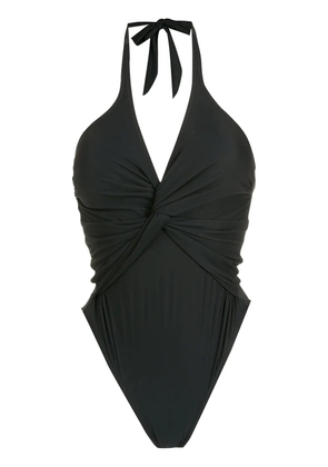 Amir Slama V-neck swimsuit - Black