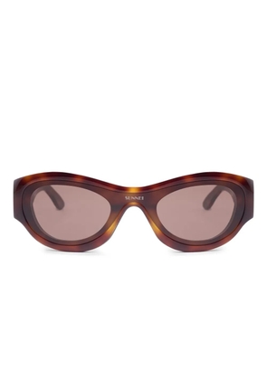 Sunnei geometric-frame sunglasses - Brown
