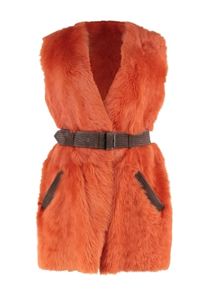 Alberta Ferretti sleeveless belted gilet - Orange