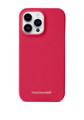 MAISON de SABRÉ leather iPhone 14 Pro Max case - Pink