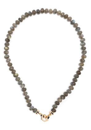 Harwell Godfrey 18kt yellow gold Foundation labradorite beaded necklace - Grey