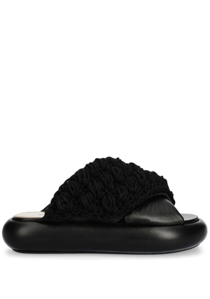 JW Anderson Crochet Twister slides - Black