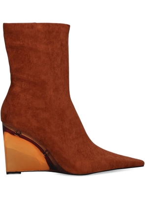 Jeffrey Campbell Beth-Anne wedge-heel point-toe boots - Brown