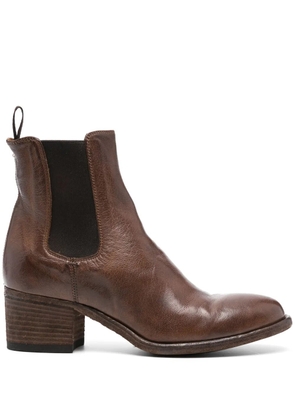 Officine Creative Denner 114 55mm leather boots - Brown