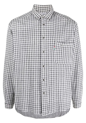 Moschino Pre-Owned 1990s checkered press-stud shirt - Black