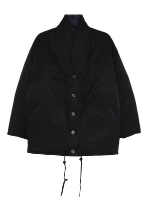 Closed reversible button pocket jacket - Black