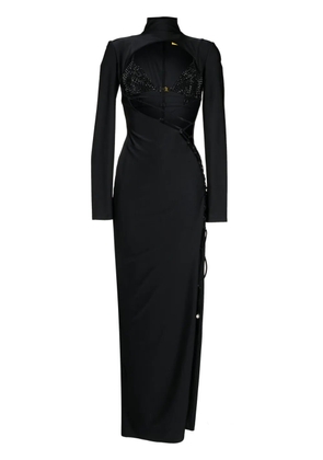 Dundas open front criss-cross dress - Black