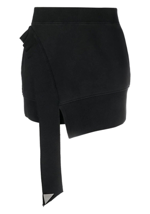 The Attico asymmetric hem pencil skirt - Black