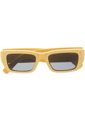 Moncler Eyewear x Palm Angels square-frame sunglasses - Yellow