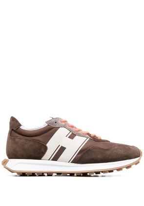 Hogan suede-panels sneakers - Brown