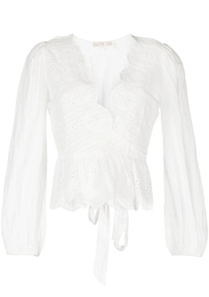 LoveShackFancy broderie anglaise blouse - White