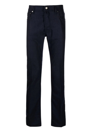 Jacob Cohën Bard slim-cut flannel trousers - Blue