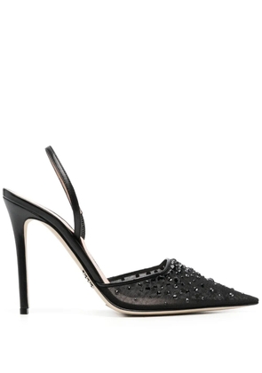 Rodo 95mm crystal-embellished pumps - Black
