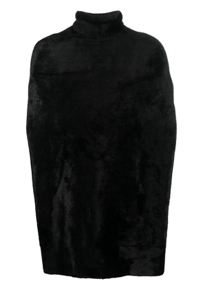 SAPIO roll-neck draped jumper - Black
