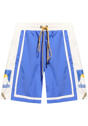 RHUDE logo-print track shorts - Blue