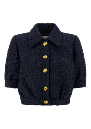 L'Agence Cove tweed cropped jacket - Blue