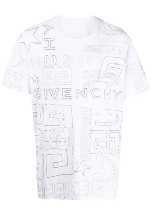 Givenchy embroidered-design cotton T-shirt - White