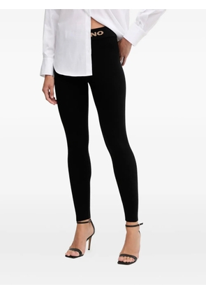 ERMANNO FIRENZE logo-waistband leggings - Black