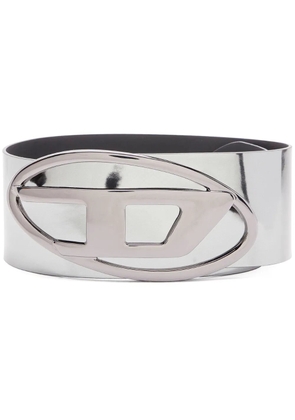 Diesel B-1DR 80 metallic-effect belt - Silver