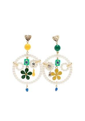 Amir Slama Bijoux faux pearl-embellished drop earrings - White
