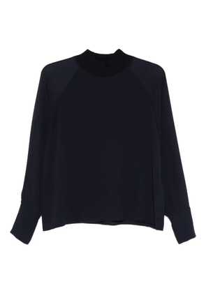 Peserico ribbed high-neck top - Blue