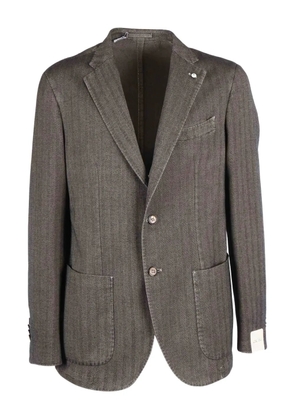 L.B.M. 1911 herringbone-pattern blazer - Brown