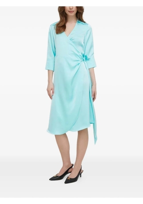 Joop! tie V-neck dress - Blue