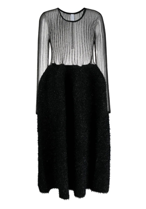 CFCL semi-sheer midi dress - Black