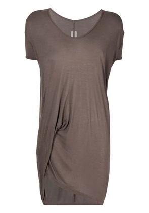 Rick Owens draped short-sleeved T-shirt - Brown
