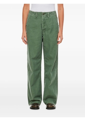 MOTHER logo-patch jeans - Green