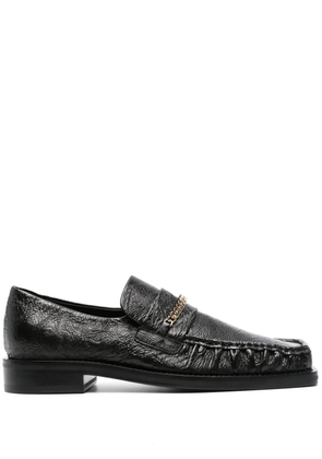 Martine Rose chain-detail leather loafers - Black