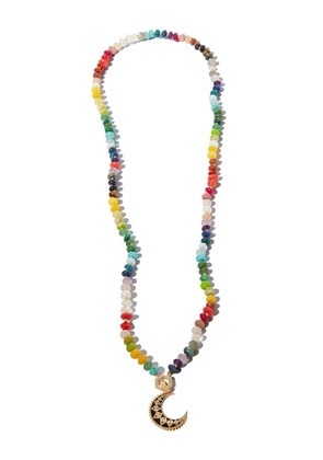 Harwell Godfrey 18kt yellow gold rainbow gemstone beaded necklace - Multicolour