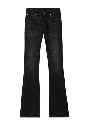 Purple Brand flocked velvet flare jeans - Black