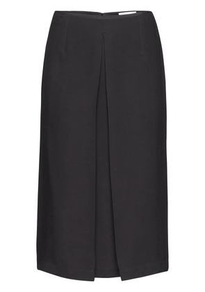 Ferragamo pleat-detail midi skirt - Black