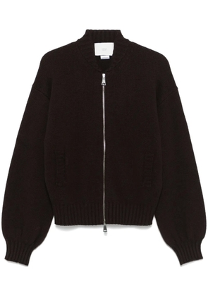 Vanisè zip-up cardigan - Brown