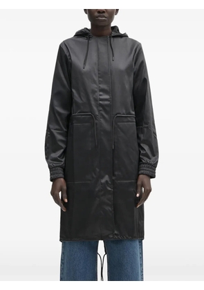 Rains String hooded pocket parka - Black