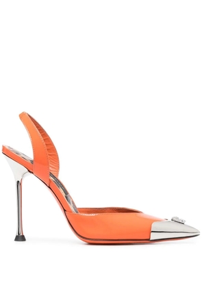 Philipp Plein Decollete 110 mm leather pumps - Orange