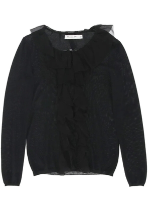 Christian Dior Pre-Owned 2010s ruffled jumper - Black