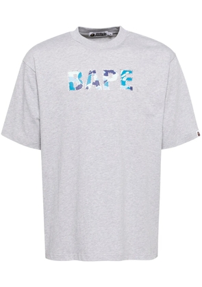 A BATHING APE® Abc camo college Tee - Grey