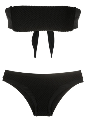 Amir Slama textured bandeau bikini - Black
